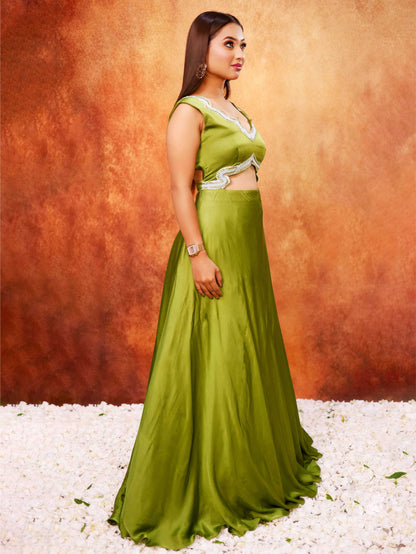 Embellished Green Gown
