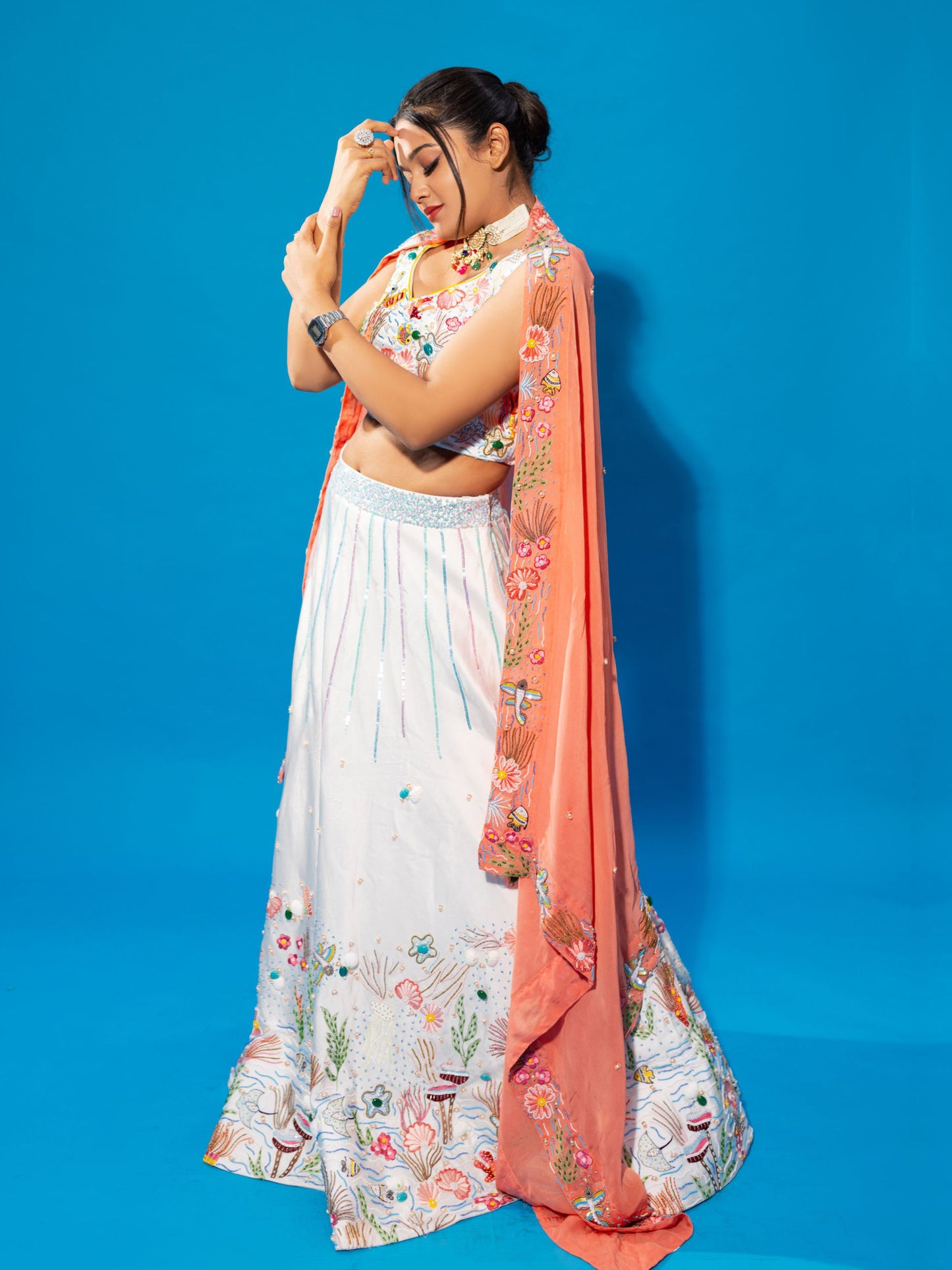 Ocean Theme Lehnga