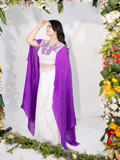 Cape Drape Skirt Set