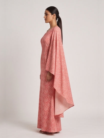 Pestel Pink Printed One Shoulder Two Piece