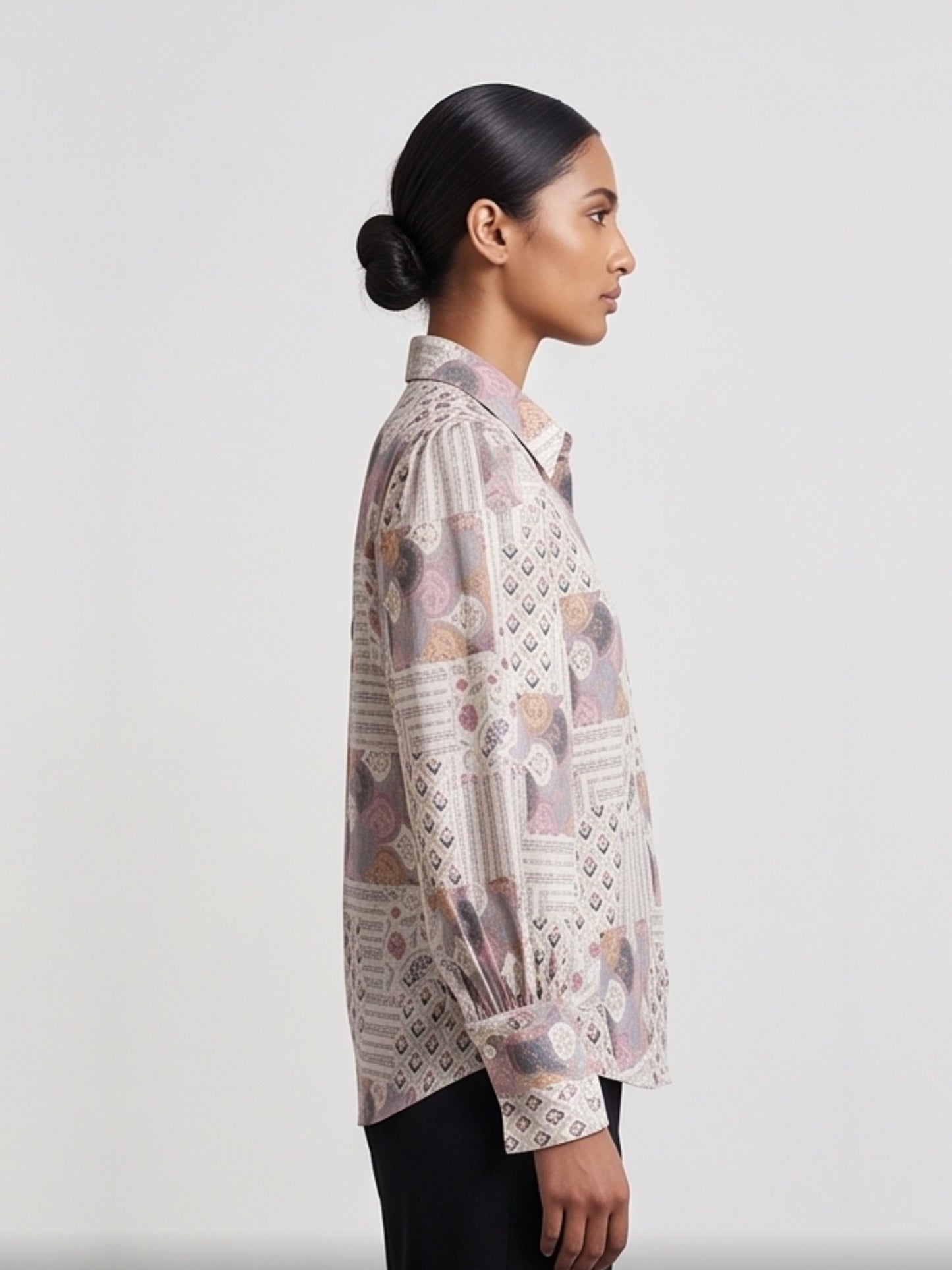Printed Ballon sleeves Shirt