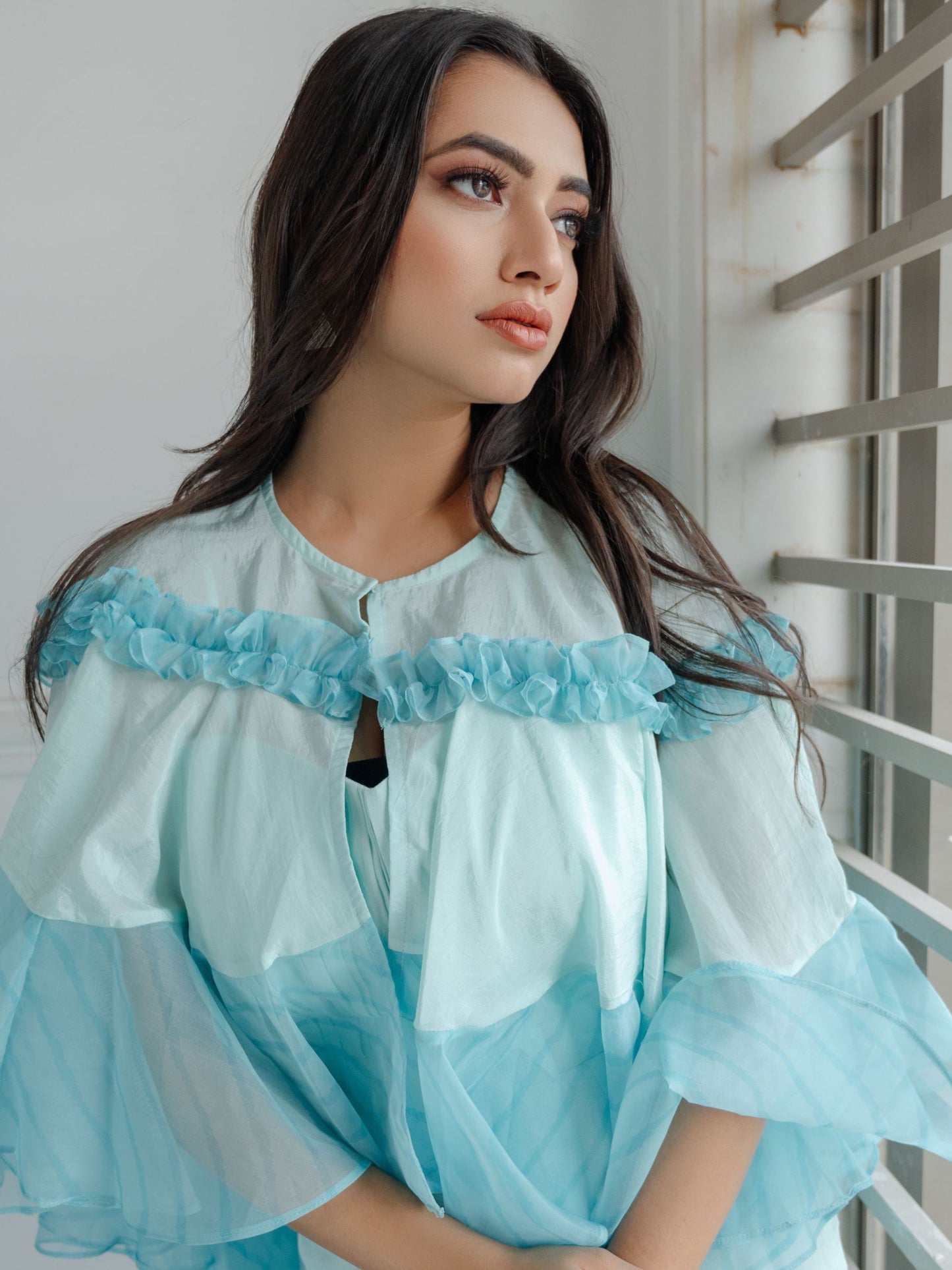 Baby Blue Cape Set