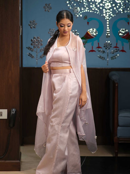 Lilac Crush Organza Cape Set