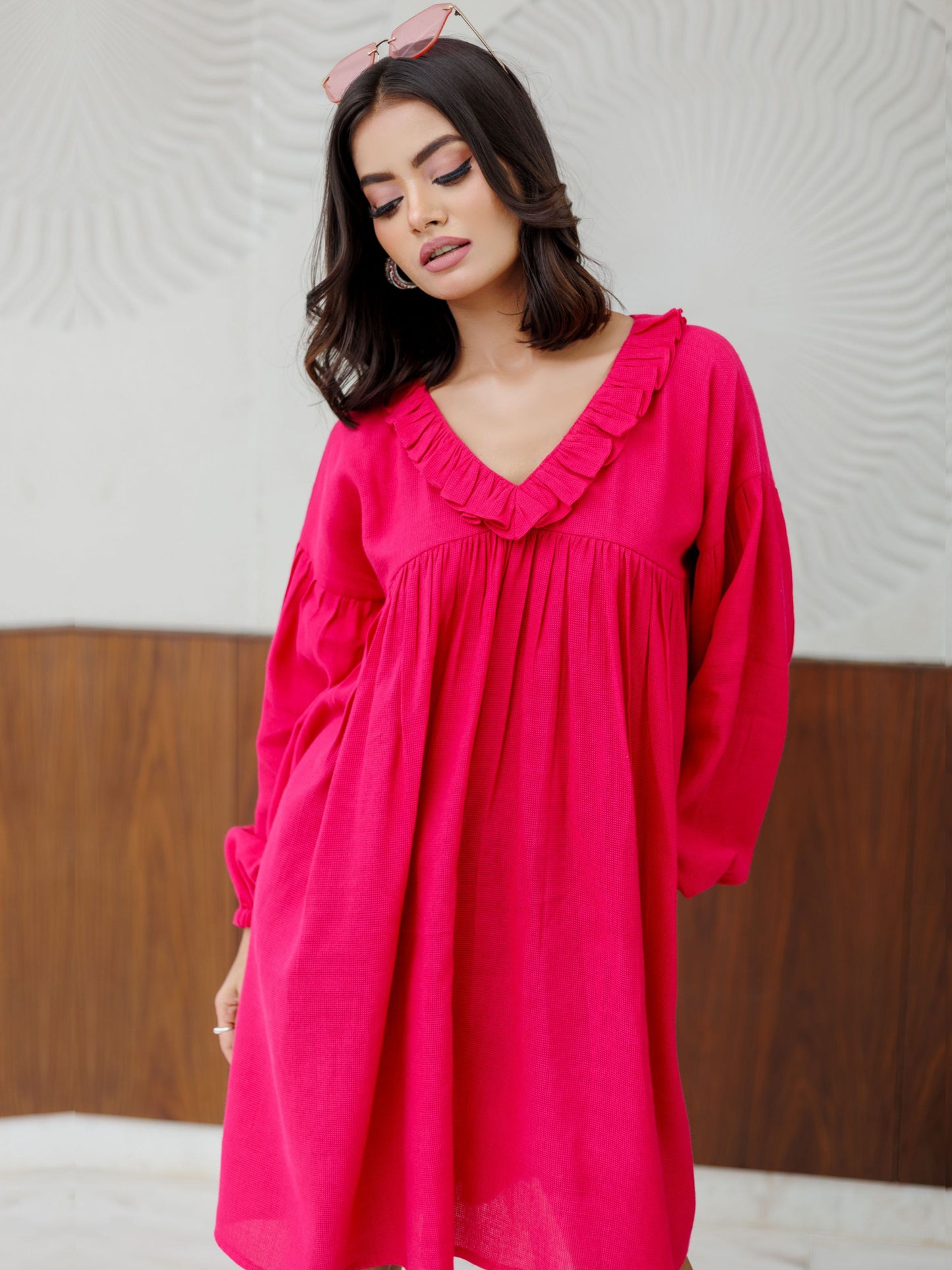 Hot Pink Oversized Dress