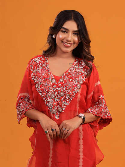 Red Kaftan Set