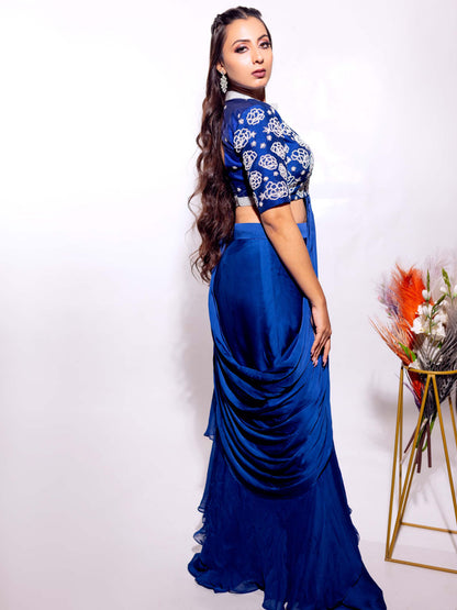 Royal Blue Indo Western