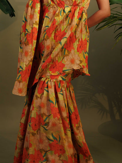 Floral Kaftan Co-Ord Set
