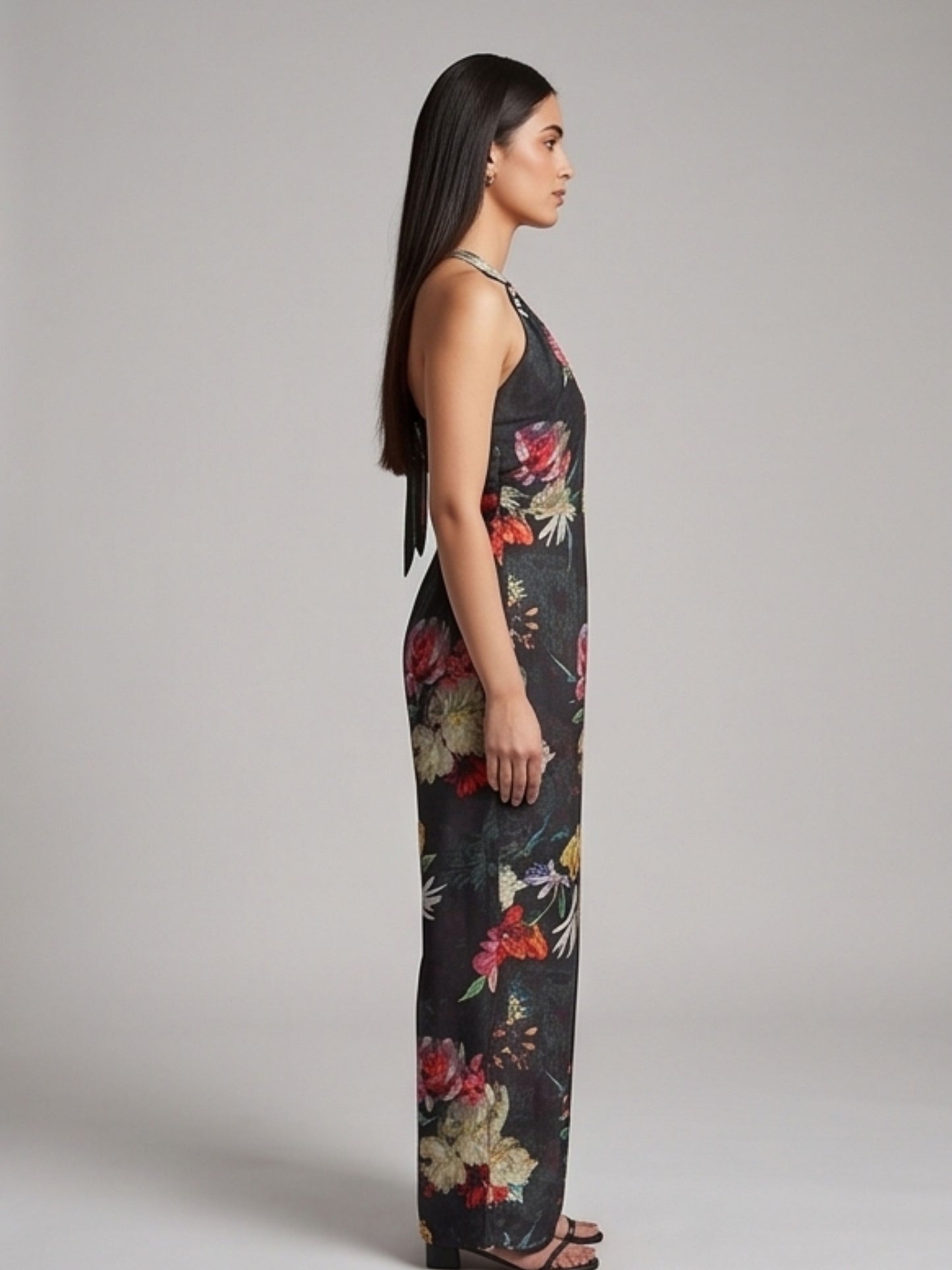 Black Printed Jumpsuit