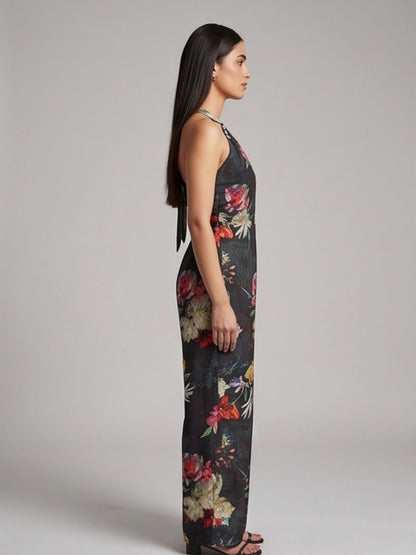 Black Printed Jumpsuit