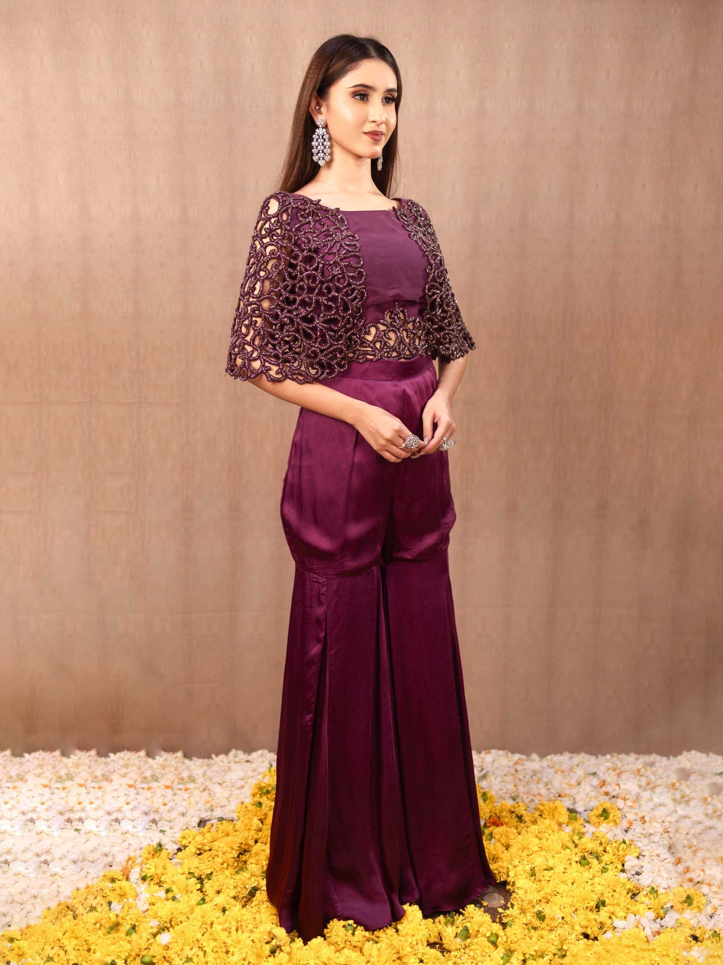 Cutwork Sharara Set