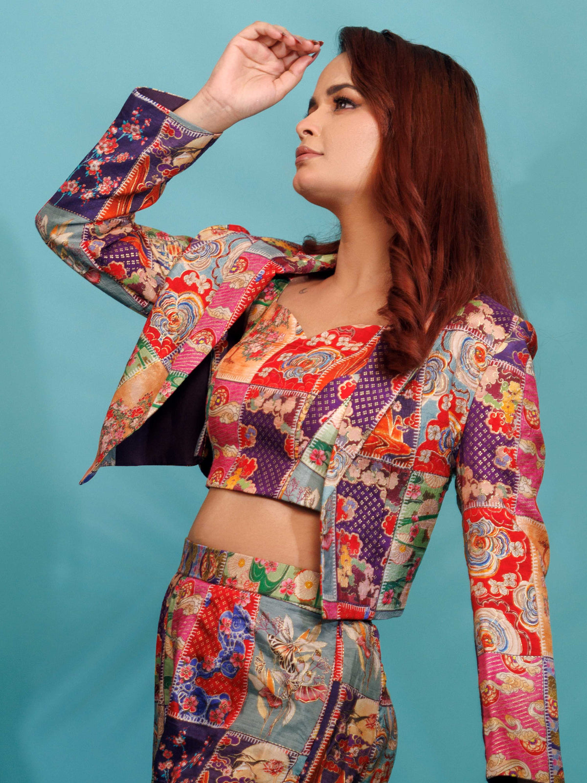Printed Crop Top Co-ord Set