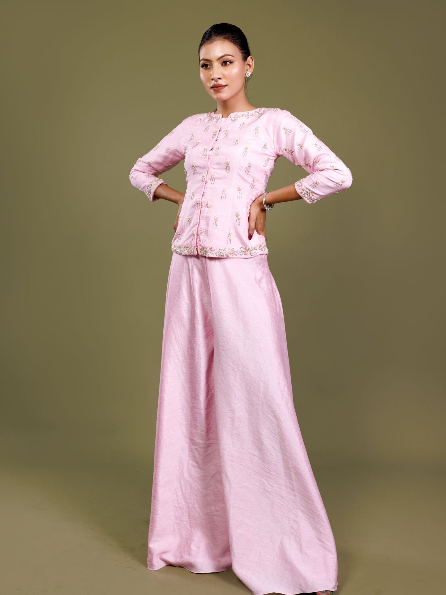 Light Pink Palazzo Set