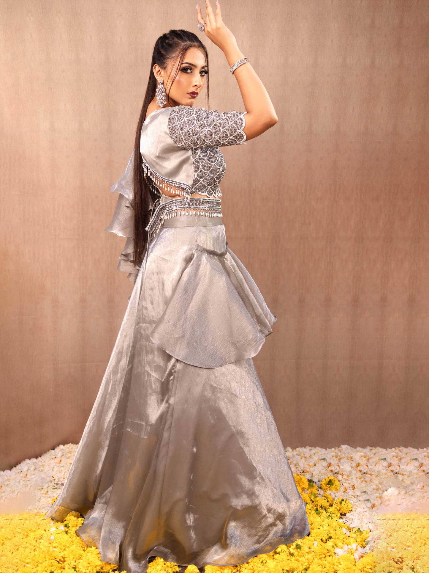 Grey Indo Western