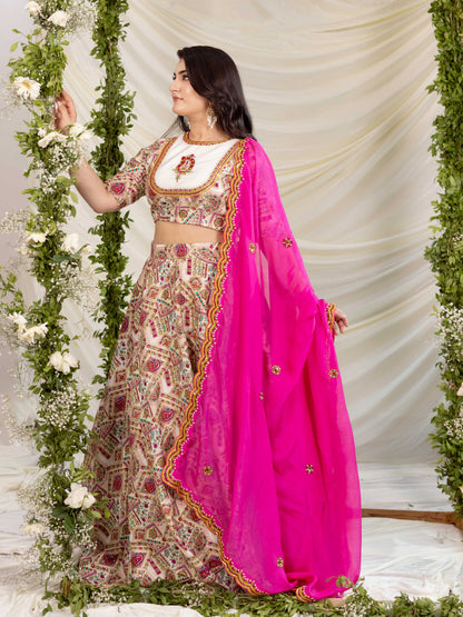 Multi Printed Lehnga