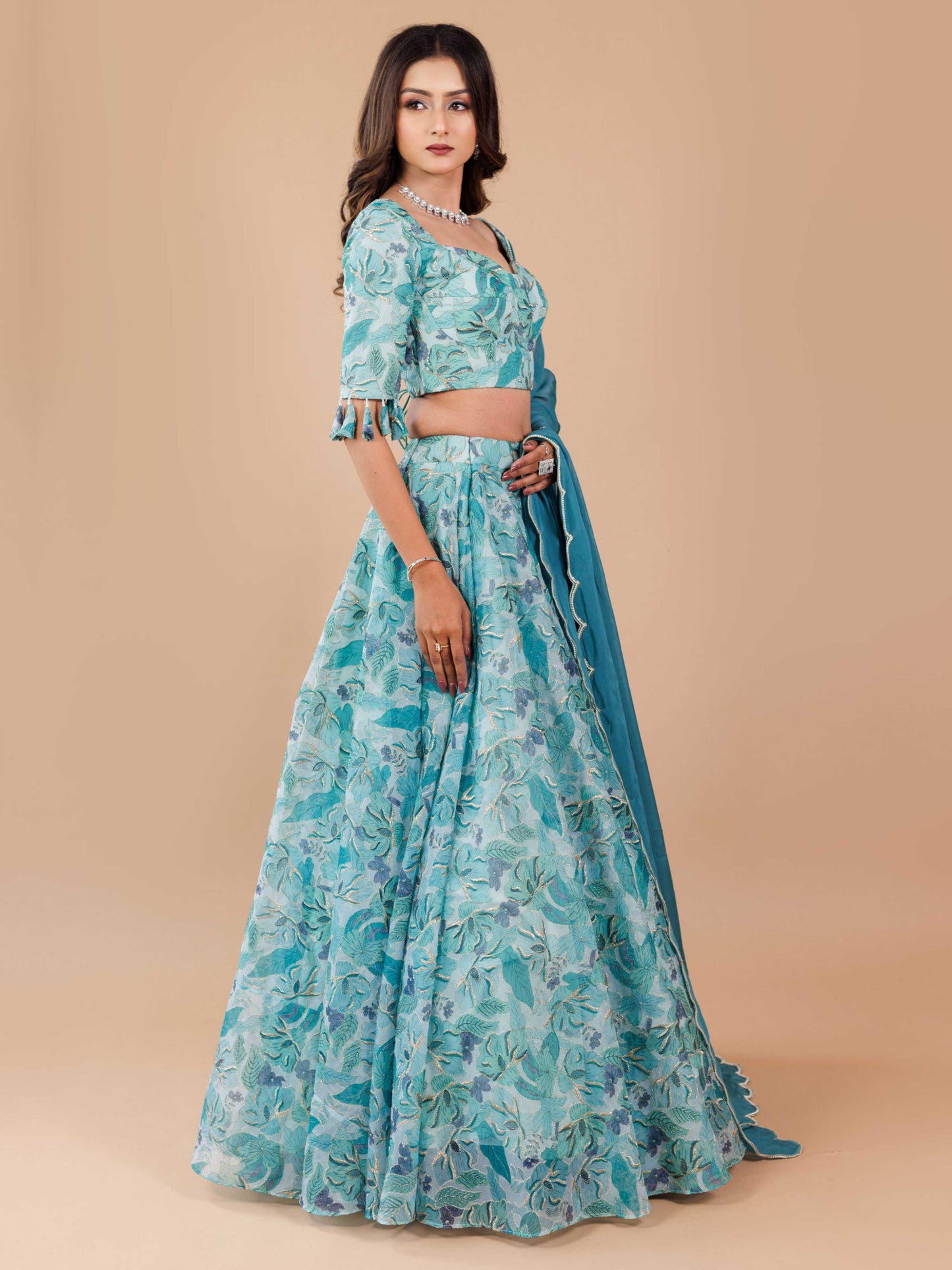 Emerald Blue Printed IW
