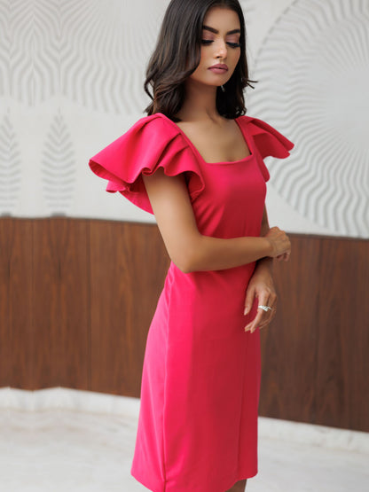 Hot Pink Midi Dress