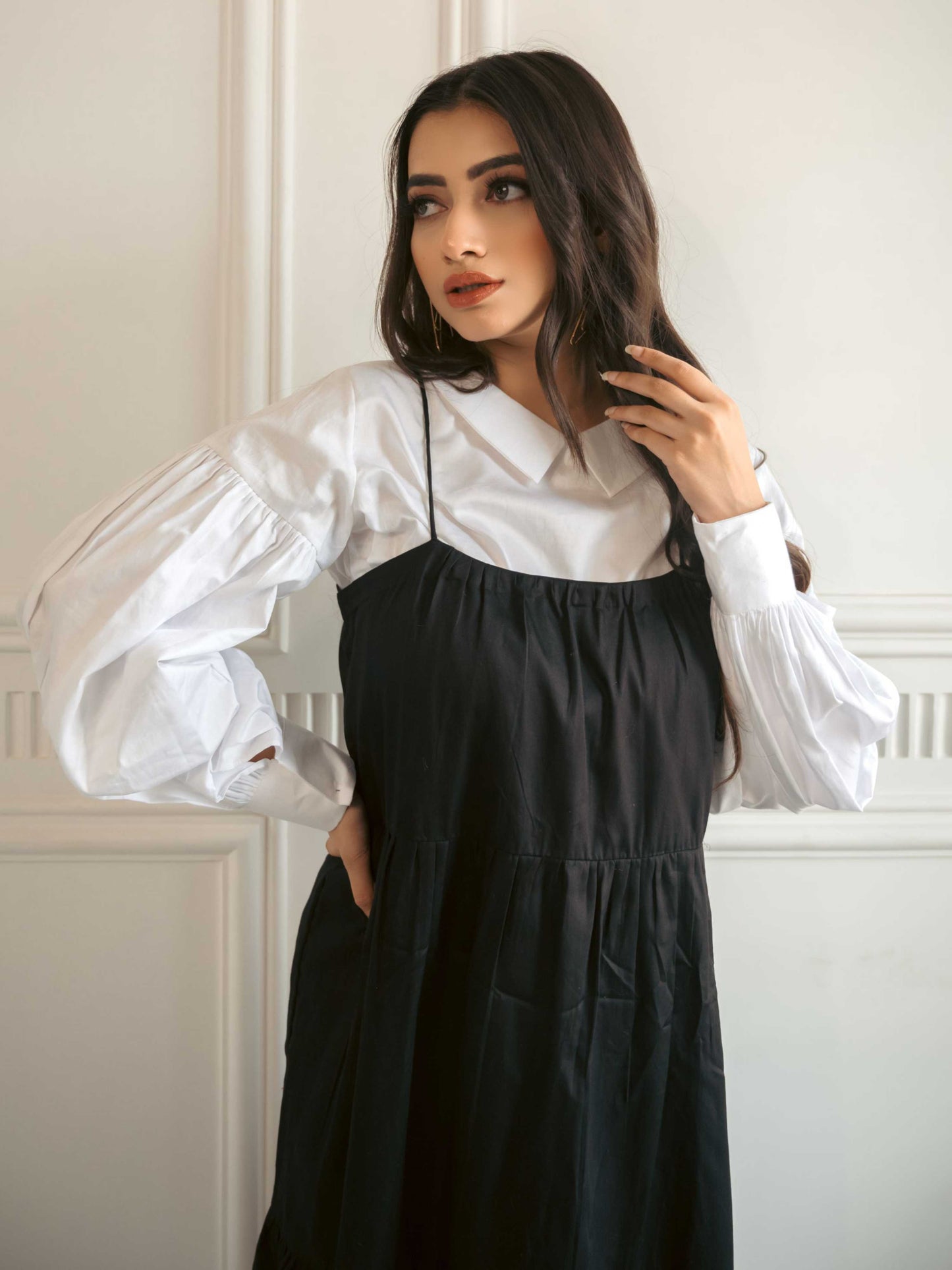 Black White Vintage Dress
