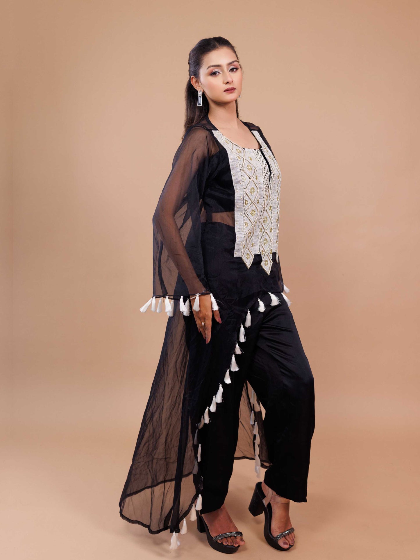Black OverShrug Three Piece