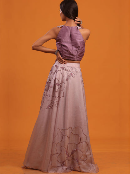 Lilac Crush Organza Skirt Set