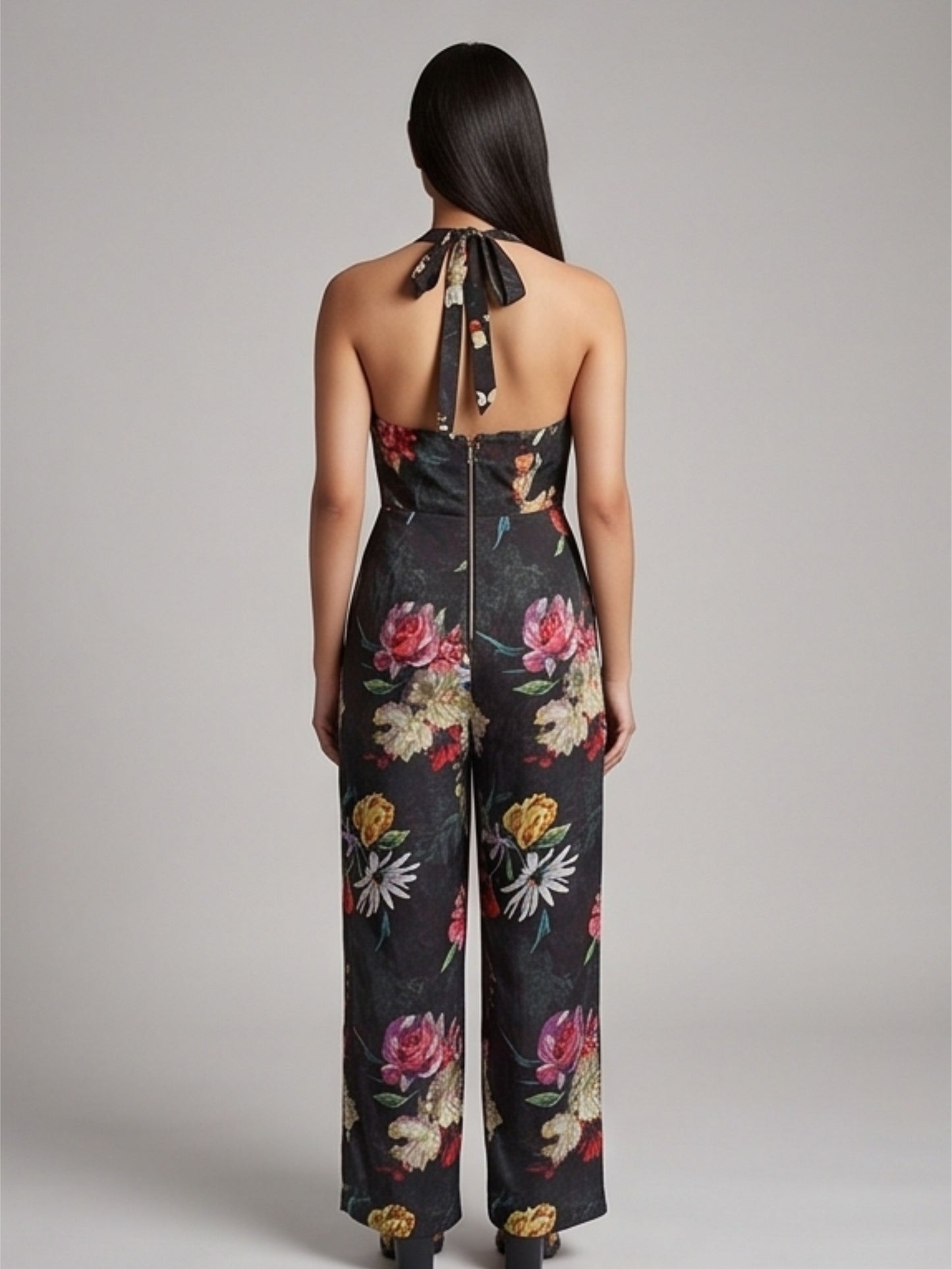 Black Printed Jumpsuit