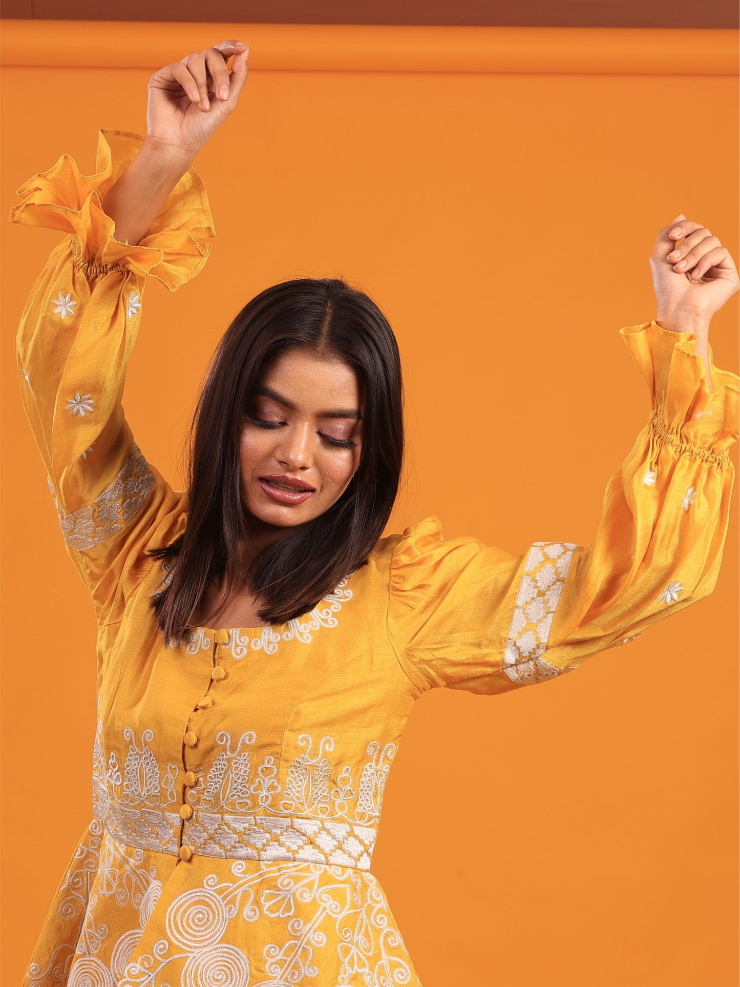 Silk Embroidered Top