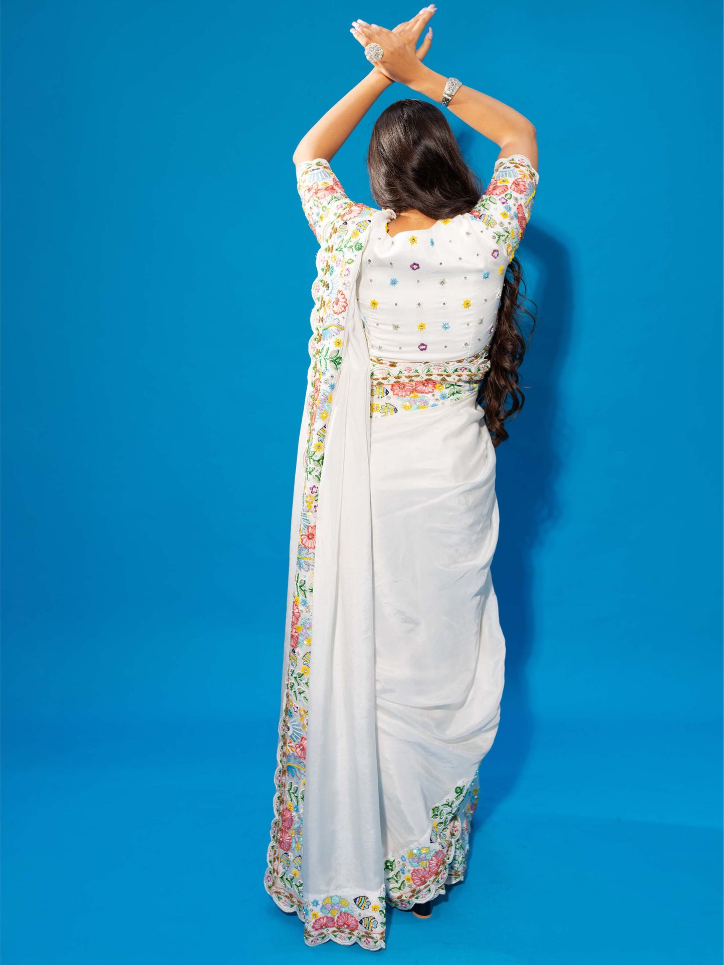 Ocean Theme Saree
