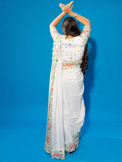 Ocean Theme Saree