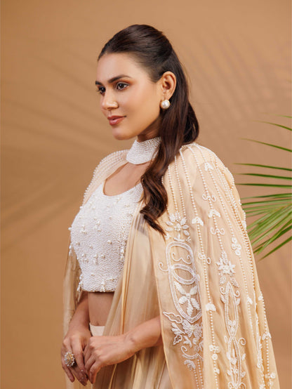 Ivory Pearl Drape Set