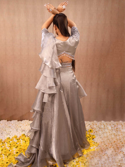 Grey Indo Western