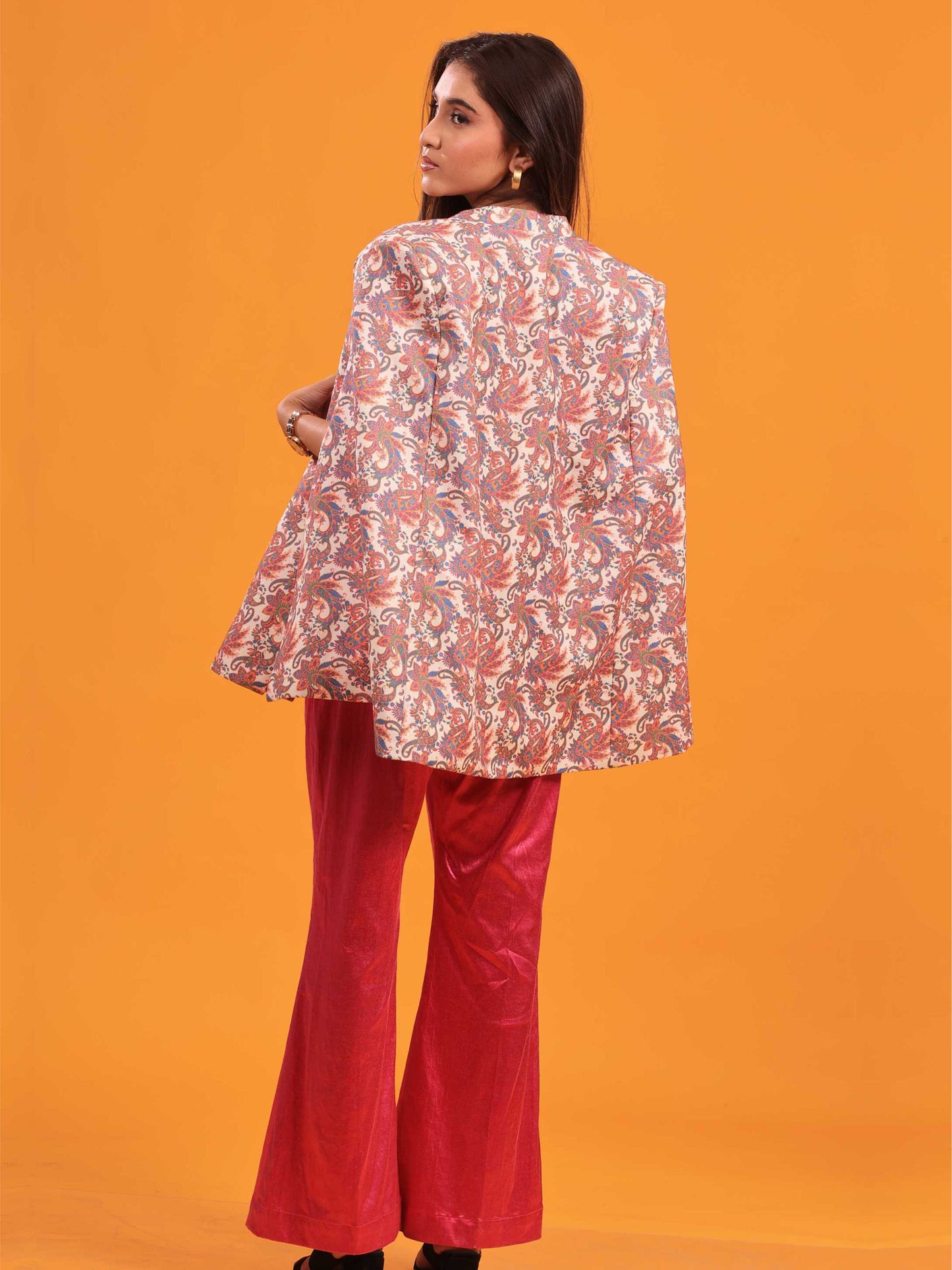 Fuchsia Pashmina Cape Cords