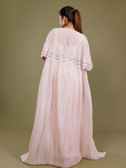 Onion Pink Drape Pearl Work IW
