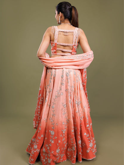 Ombre Heavy Work Skirt Set