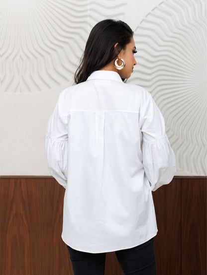 White Lemon Embellished Shirt