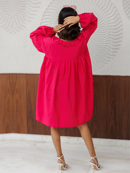Hot Pink Oversized Dress