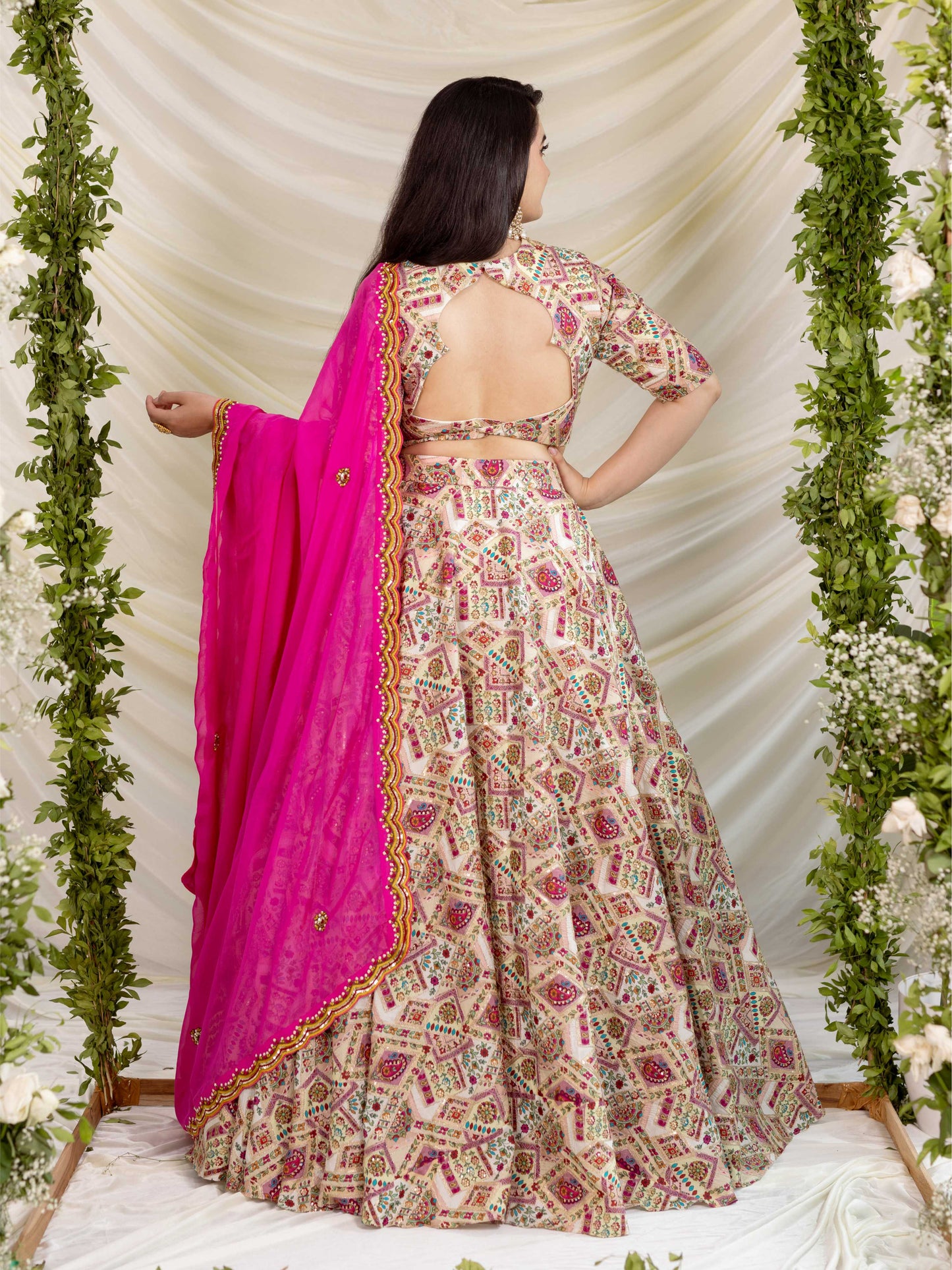 Multi Printed Lehnga