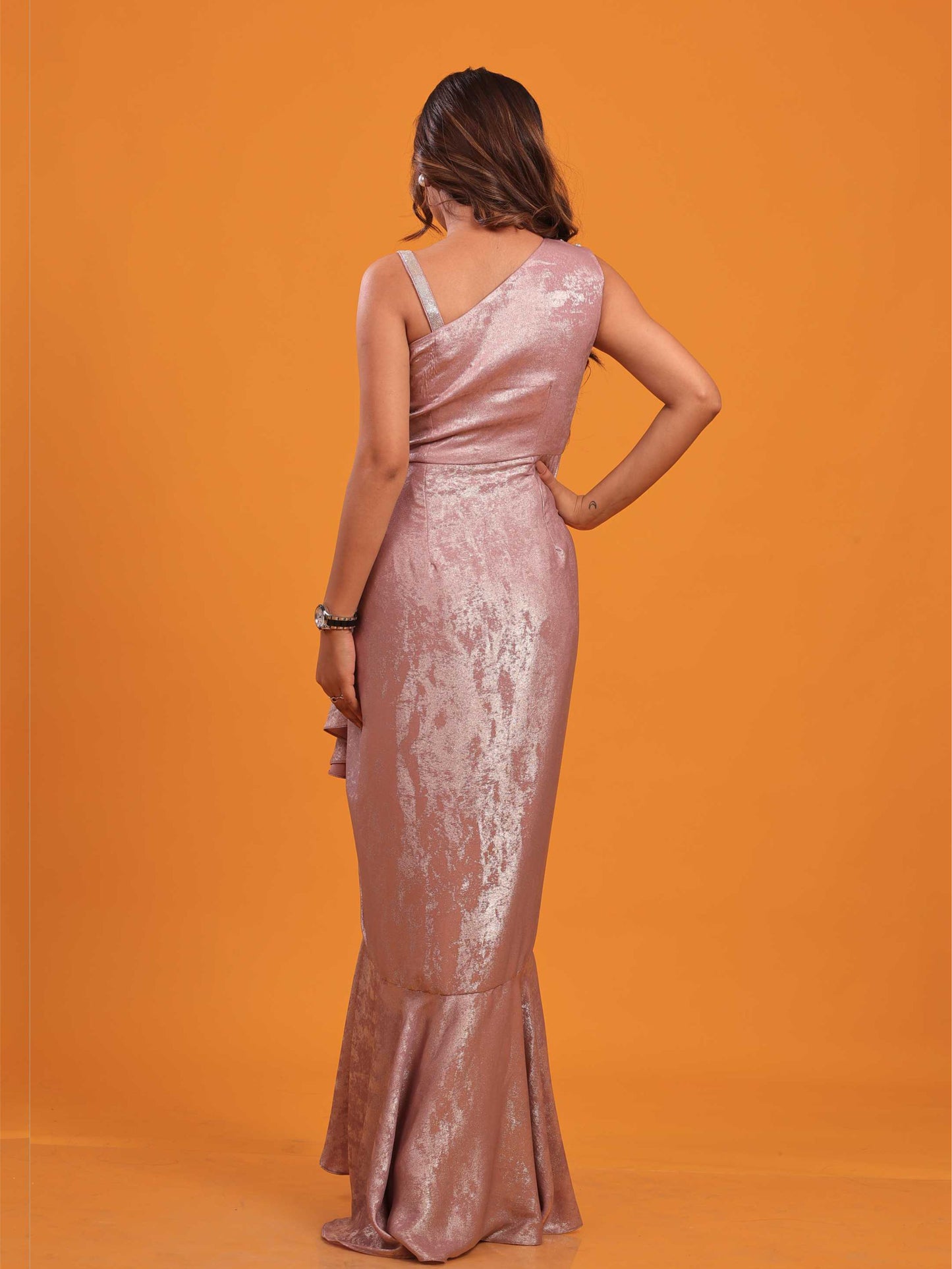 Rose Quartz Draped Gown