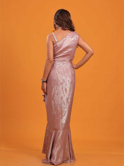 Rose Quartz Draped Gown