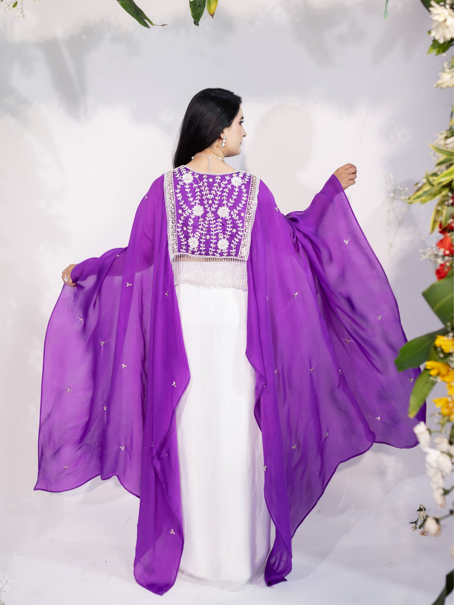 Cape Drape Skirt Set