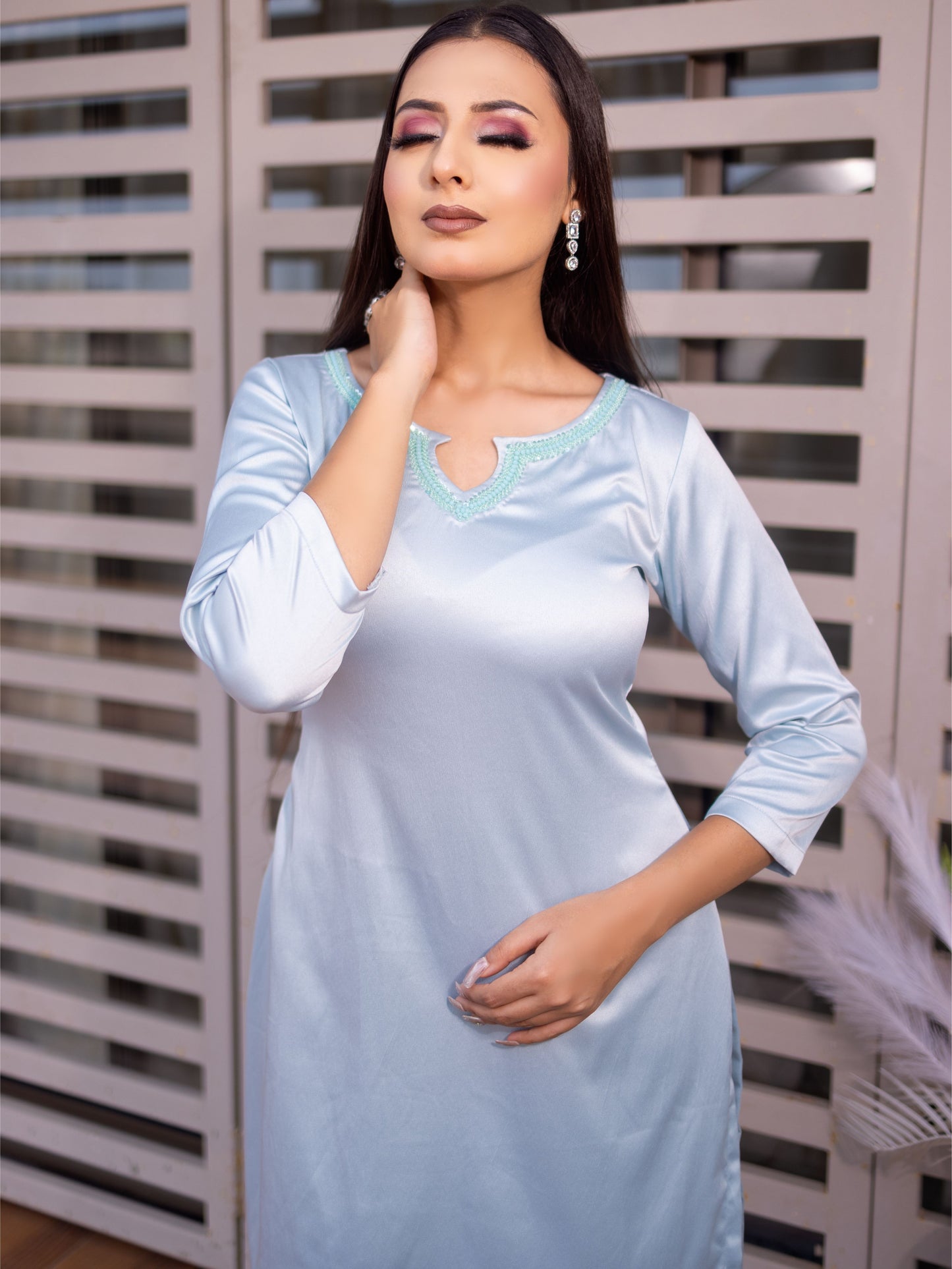 Ice Blue kurta Pants