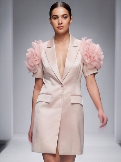Light Pink Blazer Dress