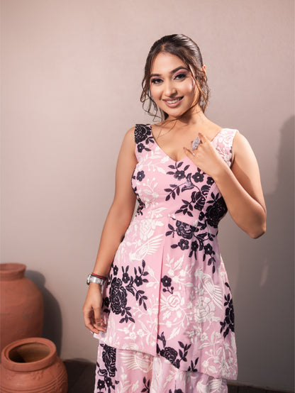 Baby Pink Sharrara Set