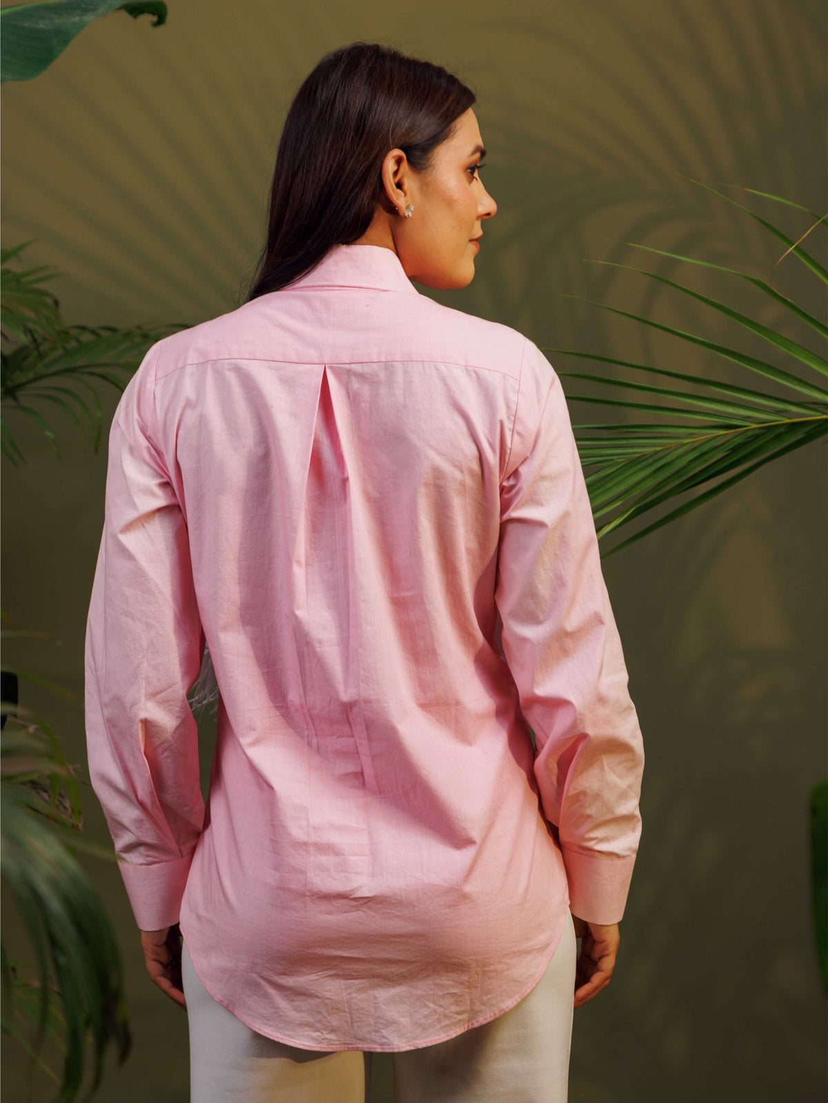 Pink Feather Detail Shirt