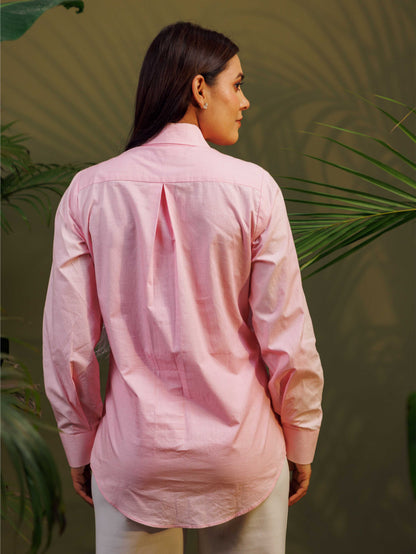 Pink Feather Detail Shirt