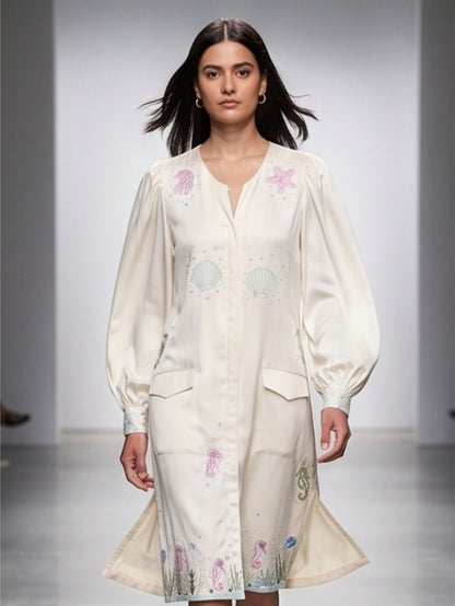 Ocean theme Shirt Dress