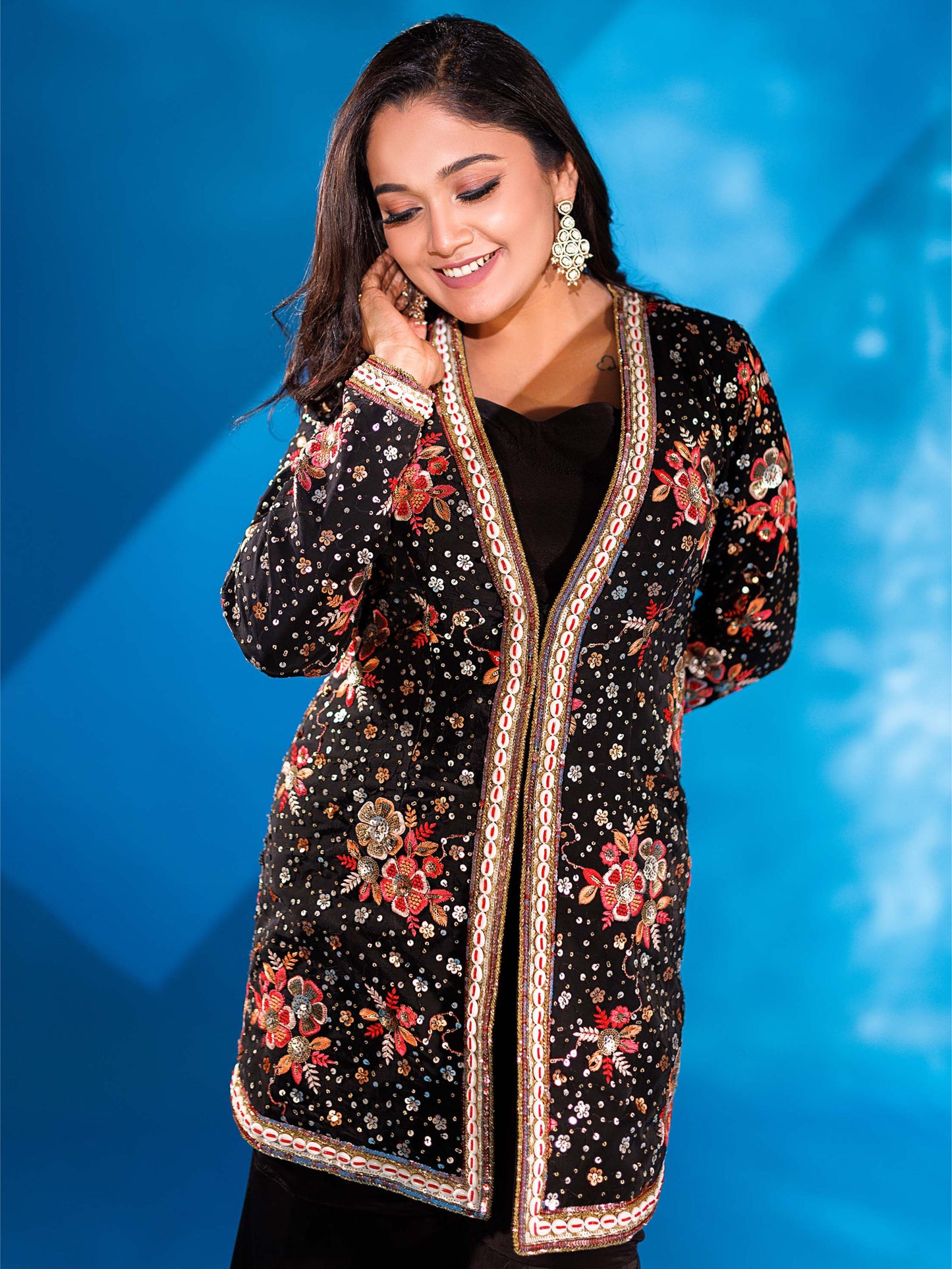 Black Sharara Set