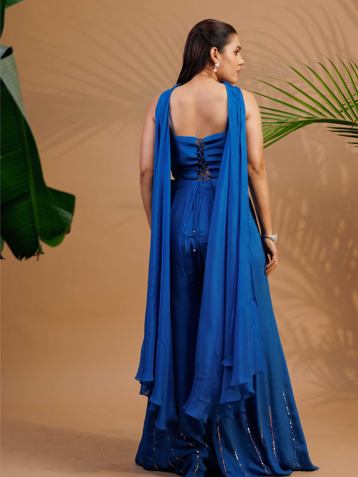 Royal Blue Embellished co-ord set