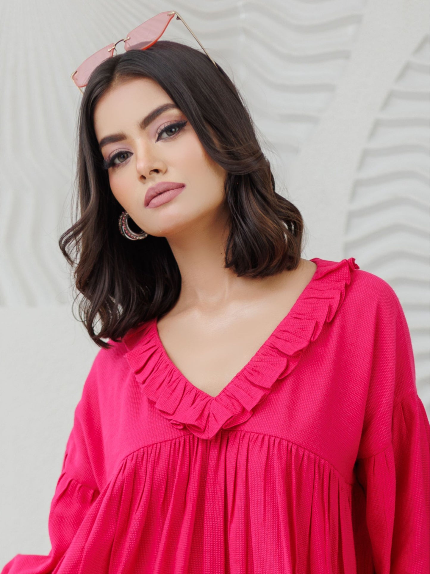 Hot Pink Oversized Dress