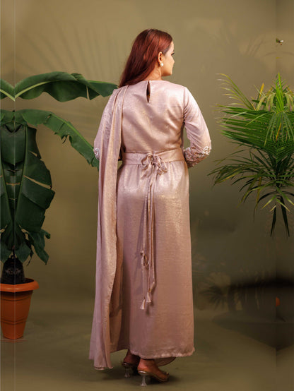 Blush Pink Embroidered Gown
