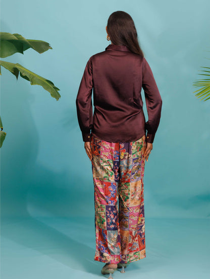 Wine Patchwork Co-ord Set