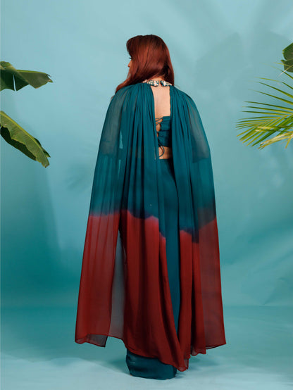 Teal Draped Set